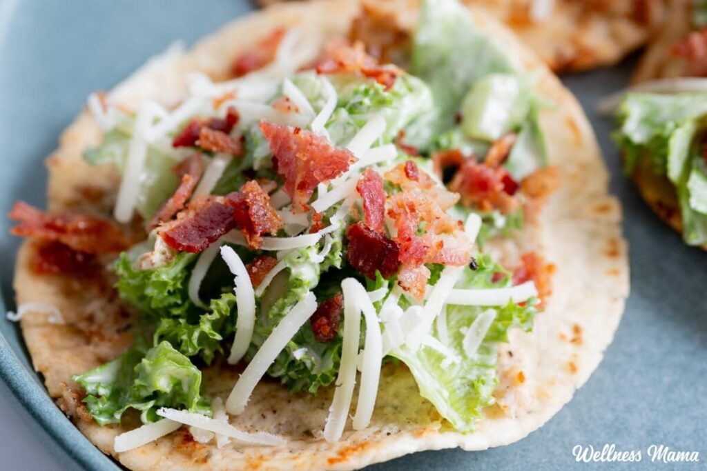 Smash Chicken Caesar Tacos